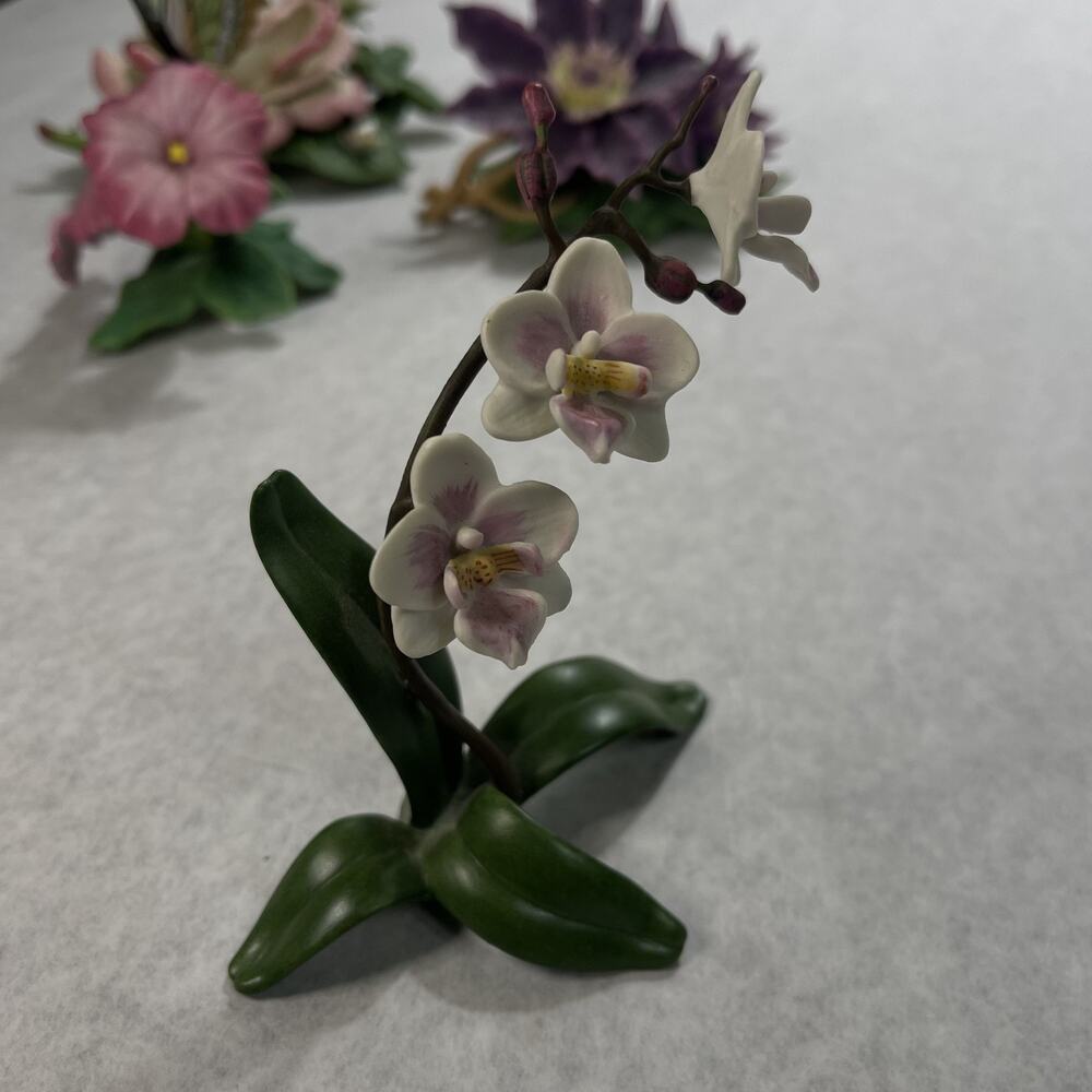 LOT of 4 Vintage Lenox Flowers Orchid Romance in Bloom Butterfly Malachite - Picture 6 of 9